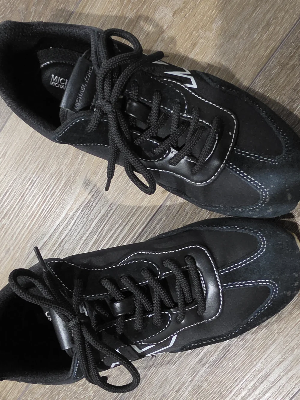 Michael Kors Black Sneakers with White Accent Logo